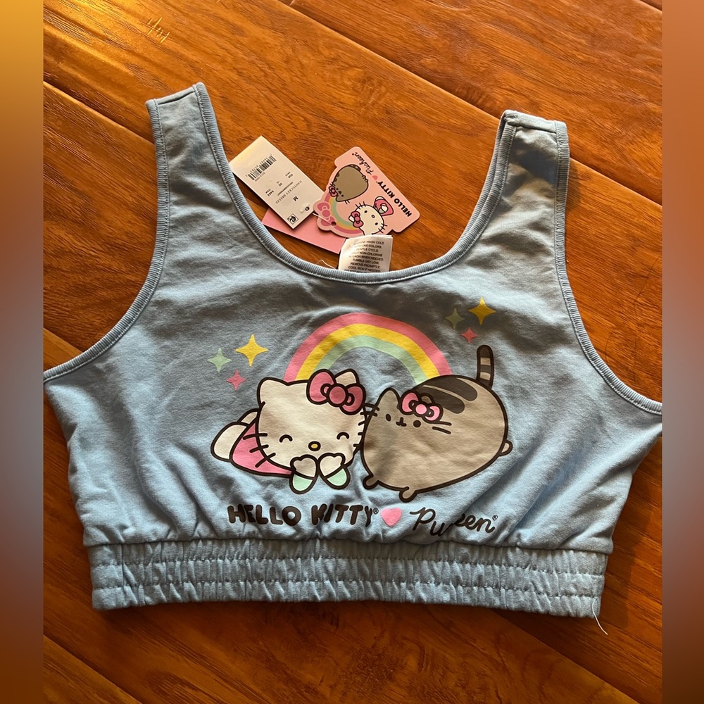 😻Pusheen x Hello Kitty Bra or Crop Top😽